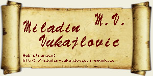 Miladin Vukajlović vizit kartica